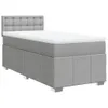 vidaXL Boxspringbett mit Matratze Hellgrau 90x200 cm Stoff Produktbild-Vorschau 1