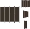 Multiple views of a brown room divider with black frames against a white background. Náhľad obrázku produktu