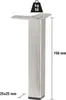 Tarrox Möbelfuß eckenbündig 15 cm 25 x 25 mm, Edelstahl Produktbild-Vorschau 3