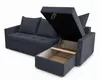 AX LIVING Ecksofa ELIF Dunkelgrau mit Schlaffunktion Produktbild-Vorschau 4