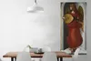 MuchoWow® Poster Ein Engel in Rot mit einer Laute - Produktbild-Vorschau 2