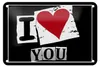 Blechschild Spruch 18x12cm I Love You (Herz) Produktbild-Vorschau 1
