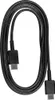 A black USB-C cable is coiled on a white background. Produktbild-Vorschau