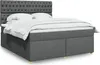 Boxspringbett mit Matratze Dunkelgrau 180x200 cm Stoff Produktbild-Vorschau 2