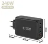 Tech-Protect Nc240W-Gan 4portová síťová nabíječka Pd 240 W Náhled obrázku produktu 5