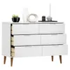 vidaXL Armoire à tiroirs MOLDE Blanc 113x40x80 cm Pin Voir les images du produit 3