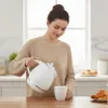 SEVICO Wasserkocher 1,7 L 2200 W Edelstahl Teekocher Weiß Produktbild-Vorschau 2