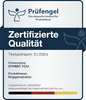 A certificate of quality from Prüfengel, the German Institute for Product Tests. Produktbild-Vorschau