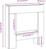 vidaXL Obudowa kominka czarna 81x18x82 cm materiał Podgląd zdjęcia produktu 8