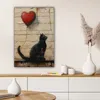 Wanddeko 40x60 cm - Banksy - Katze - Luftballon - Produktbild-Vorschau 6