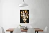 MuchoWow® Poster Frau - Blumen - Gold 40x60 cm - Plakate Produktbild-Vorschau 2