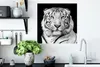 MuchoWow® Poster Tiger - Schwarz - Weiß - Porträt - Tiere Produktbild-Vorschau 3