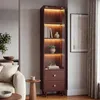 Vitrinen Hochschrank mit LED Beleuchtung Glastür und 2 Produktbild-Vorschau 11
