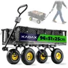 KADAX Wózek Ogrodowy Taczka Transportowy Przyczepka 300kg z Podgląd zdjęcia produktu 1