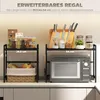 HOMCOM Erweiterbares Mikrowellenregal Mikrowellenständer Produktbild-Vorschau 5
