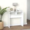 vidaXL Konzolový stolek bílý 78x30x80 cm Dřevěné konstrukce Náhled obrázku produktu 3