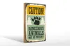 Holzschild Retro 20x30cm Caution dangerous animals Produktbild-Vorschau 1