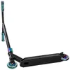 A black freestyle scooter with multicolor accents on a white background. Voir les images du produit