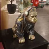 moderne Dekofigur Gorilla mit Lederjacke und Kopfhörern H. Produktbild-Vorschau 2