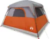 vidaXL Tenda da campeggio 4 persone Arancione Impermeabile Anteprima dell’immagine prodotto 1