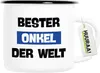 Huuraa Emaille Tasse Bester Onkel der Welt 300ml Vintage Produktbild-Vorschau 1
