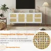 Rattan-TV-Schrank mit 4 Rattantüren, Höhenverstellbaren Produktbild-Vorschau 8