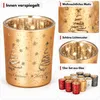 12er Set Teelichthalter Weihnachten Glas Windlicht Produktbild-Vorschau 4