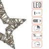 Rieten ster, warm wit verlicht met timer - 35 cm - Productafbeelding-voorbeeld 3