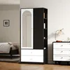 Merax Drehtürenschrank Kleiderschrank mit Spiegel, 2 Produktbild-Vorschau 6