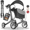 ELONEO Carbon Rollator faltbar und leicht mit Sitz, Produktbild-Vorschau 1
