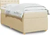 Boxspringbett mit Matratze Creme 90x190 cm Stoff Produktbild-Vorschau 2