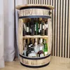 Dekorative Holzfass-Bar mit großer Platte und Produktbild-Vorschau 9