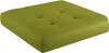 A green tufted cushion or ottoman on a white background. Produktbild-Vorschau