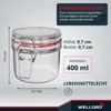 WELLGRO Einmachgläser mit Bügelverschluss rund 400ml - Produktbild-Vorschau 2
