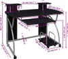 Möbel Computertisch Schwarz 110x52x88,5 cm Holzwerkstoff - Produktbild-Vorschau 5