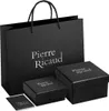 A black shopping bag and two black gift boxes with the Pierre Ricaud logo. Produktbild-Vorschau