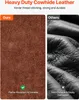 Comparison of two types of leather, highlighting the features of 'Ours' versus 'Others'. Náhled obrázku produktu