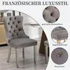 Set van 2 fluweleetstoelen voor de eetkamer, met een hoge Productafbeelding-voorbeeld 3