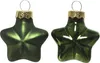 Weihnachtsanhänger Mini-Sterne Piniengrün Ø 4 cm aus Glas - Produktbild-Vorschau 3