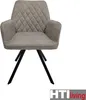 A single chair with a diamond-stitched back and seat, supported by four black metal legs. Produktbild-Vorschau