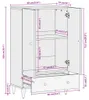 vidaXL Highboard 60x33x100 cm bois massif mangue Voir les images du produit 7