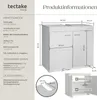 tectake® Waschbeckenunterschrank Idris 2 geräumige Fächer Produktbild-Vorschau 5