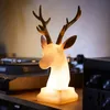 LED Polyresin Figur  Rentier Kopf warmweiße LEDs Dekoration Produktbild-Vorschau 2