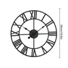 OKWISH Große Metall Wanduhr 50 cm Vintage-Wanduhr Leise Produktbild-Vorschau 2
