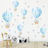 Blaue Babyelefant Wandsticker mit Heißluftballon und Produktbild-Vorschau 2