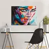 Visario Leinwandbild Buntes Frauengesicht 80x60 cm – Bild Produktbild-Vorschau 2