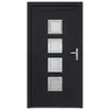 vidaXL Drzwi wejściowe antracyt 98x208 cm PVC Podgląd zdjęcia produktu 2
