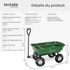Chariot de jardin 300 kg avec benne basculante - vert Voir les images du produit 6