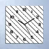 Wanduhr Echt-Glas-Küchenuhr Geometrische Punkte Quarz 30x30 Produktbild-Vorschau 1