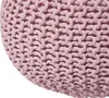 BELIANI Pouf růžový 100% bavlna kulatý Ø50 cm elegantní Náhled obrázku produktu 4